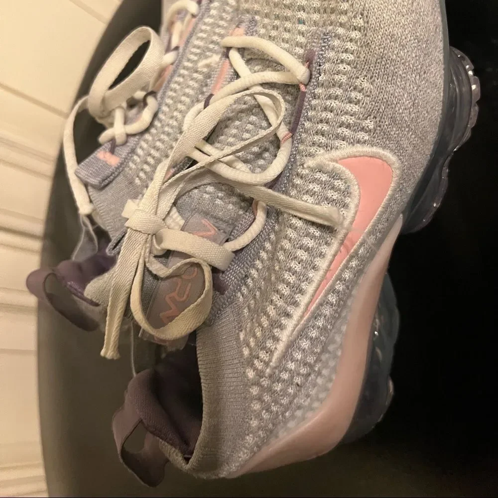 Big Kid's Nike Air VaporMax 2021 FK Wolf Grey/Pink Glaze (DB1550 007) SZ 3.5